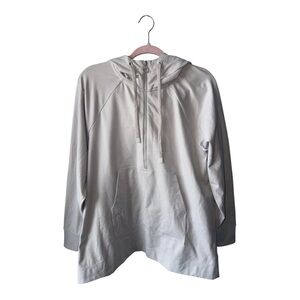 Athleta Glacier Handkerchief Poncho Hoodie Womens Abalone Grey